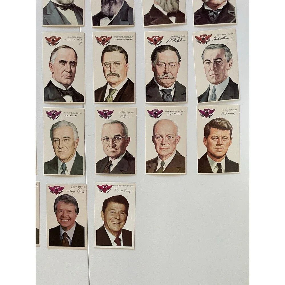 Vintage U.S. President Flash Card Set - Missing 24th President